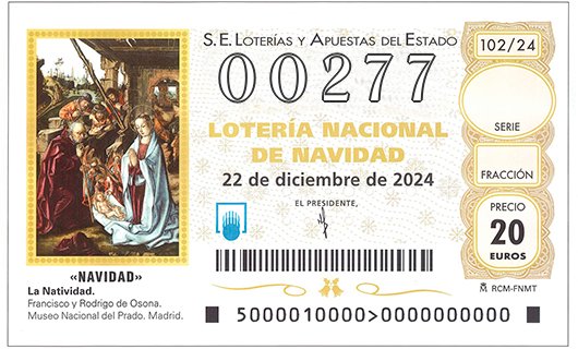Décimo 00277 de la Lotería de Navidad