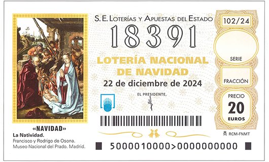 Décimo 18391 de la Lotería de Navidad