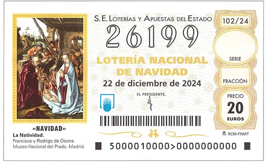 Décimo 26199 de la Lotería de Navidad