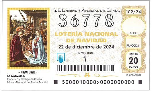 Décimo 36778 de la Lotería de Navidad