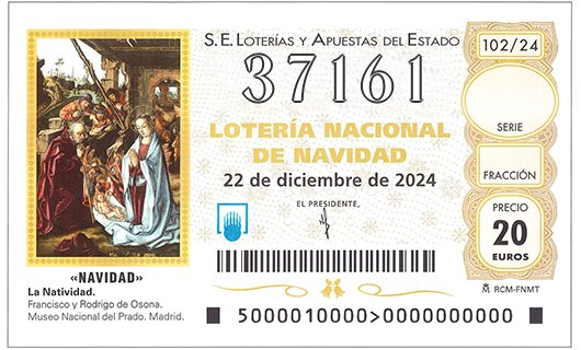 Décimo 37161 de la Lotería de Navidad