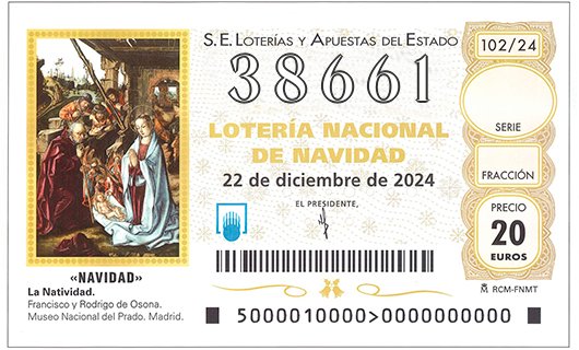 Décimo 38661 de la Lotería de Navidad