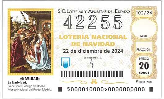 Décimo 42255 de la Lotería de Navidad