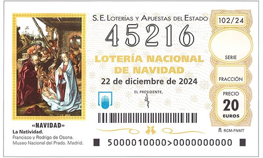 Décimo 45216 de la Lotería de Navidad
