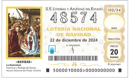 Décimo 48574 de la Lotería de Navidad