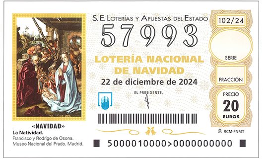 Décimo 57993 de la Lotería de Navidad
