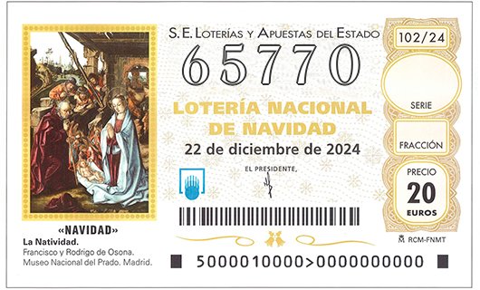 Décimo 65770 de la Lotería de Navidad